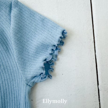 ellymolly/275. shirring opening point T-shirt 13-15