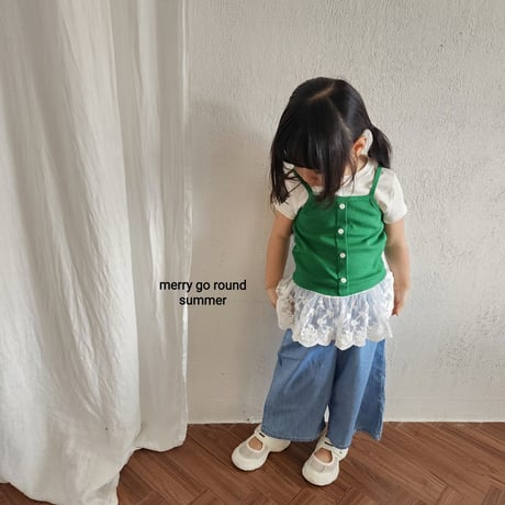 merrygoround/40. golgi button sleeveless XS-2XL