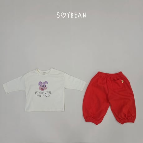soybean/53. plan ) bunny Friend updown set XS-XL