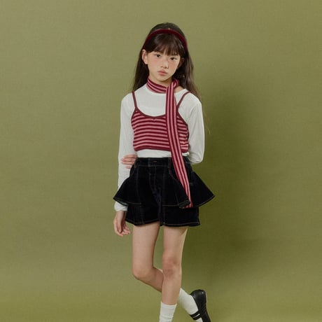forkchips/3. velvet flare half pants M-XL
