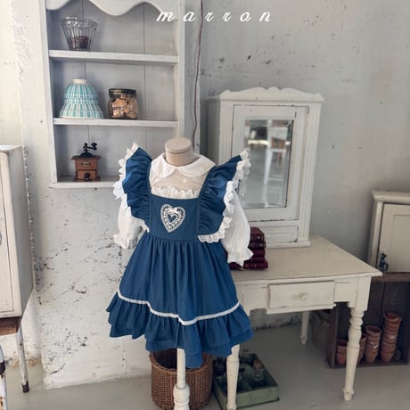 marron/20. heart one-piece XS-L