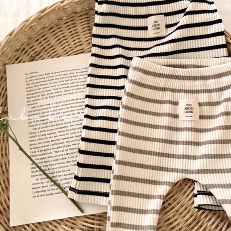valubebe/60. stripe 2 6 leggings 6M-S
