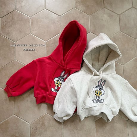 melikey/33. Twe bunny T hood XS-XL