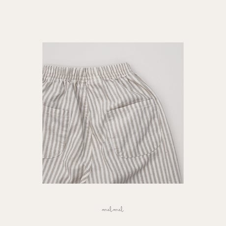 melmel/26. Striped hip pockets pants XXS-XL
