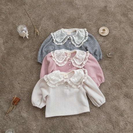 bebeholic/29. may collar T-shirt S(3-6M)-XL(18-24M)