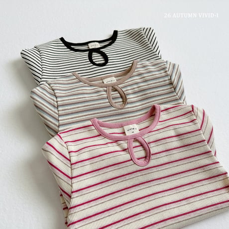 vividi/150. stripe T-shirt JS-JM