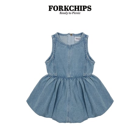 forkchips/76. baby denim one-piece M-XL