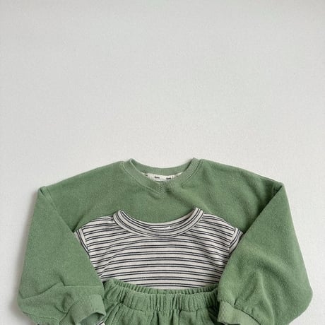 digreen/9. stripe latte tee? S-2XL