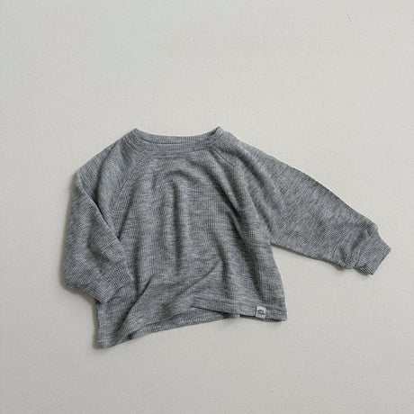 minirobe/40. waffle long T-shirt S-XL