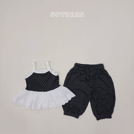 soybean/7. plan dot fril sleeveless XS-XL