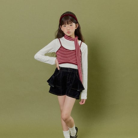 forkchips/3. velvet flare half pants M-XL