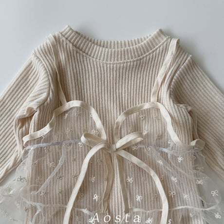 aosta/17. [Lace Ribbon Open Dress] FREE