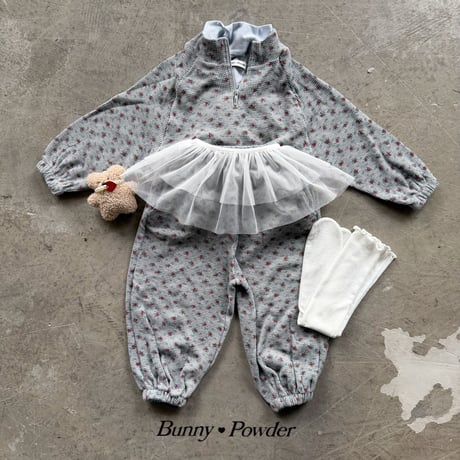 bunnypowder/92. flower half zipup S-XL