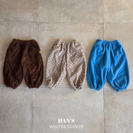 hans/34. fleece pants XXS-JS