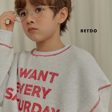 heydo/41. waffle man-to-man S-XL