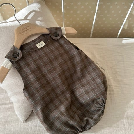 monbebe/8. romi check suit S(3-12M)-M(12-24M)