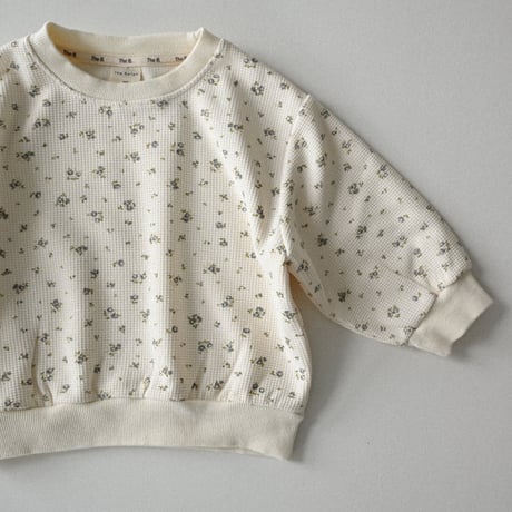 thebeige/8. Flower waffle sweatshirt XXS-L