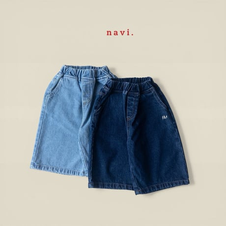 navi/77. kally denim - bermuda pants 2XL-JL