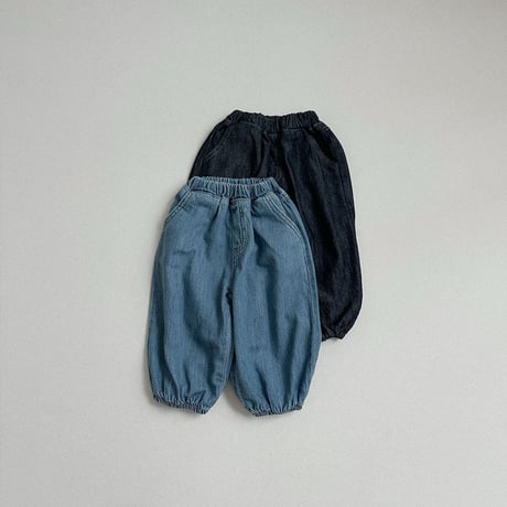 minirobe/9. Stitch Denim Jogger Pants S-XL