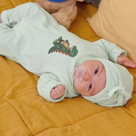 oottbebe/11. dinosaur FullBody suit S(0-6M)-M(6-12M)