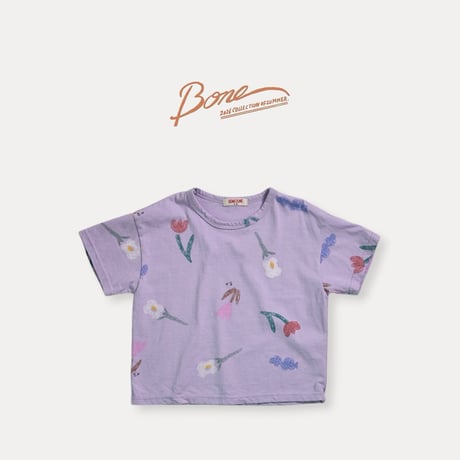 boneoune/120. flower half t T-shirt XS-XL