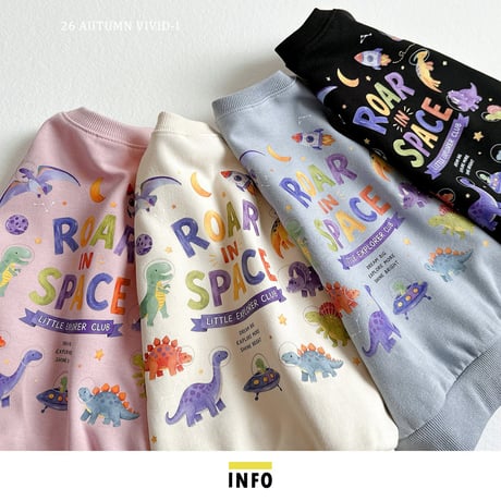 vividi/108. space dino man-to-man JS-JM