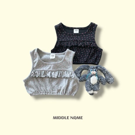 middlename/6. flower fril bustier S(S-M)-L(JS-JM)