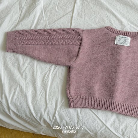 ninibello/95. Mauve Knit Cardigan S(S-M)-L(L-XL)