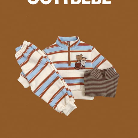 oottbebe/27. bear friends updown set XS(0-1Y)-XL(4-5Y)