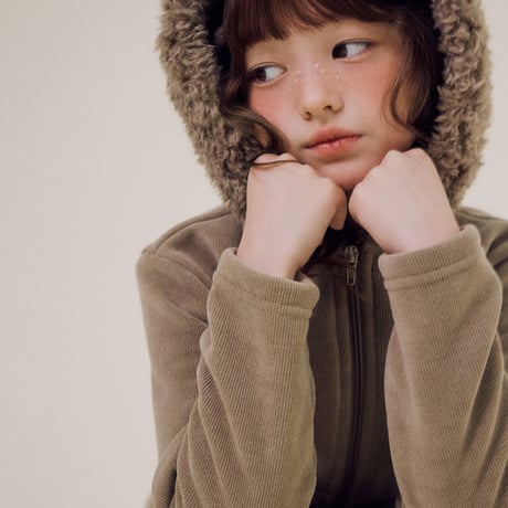 forkchips/57. bear hood zipup M-XL