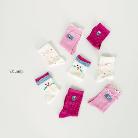 vbunny/75. dot socks set M(130-150)-XL(180-210)