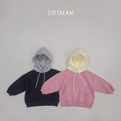 soybean/95. plan two color hood T-shirt XS-XL