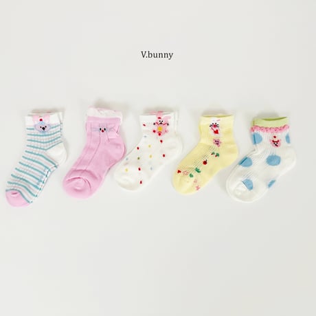 vbunny/81. bb chu socks set M(130-150)-XL(180-210)