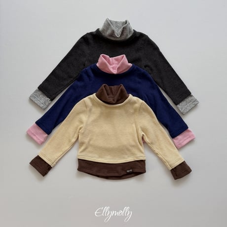 ellymolly/47. brush two color pollar T-shirt 13-15