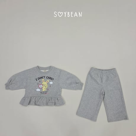 soybean/116. plan ) bunny fril wide updown set XS-XL