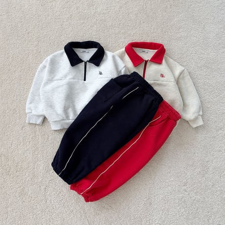 fromi/54. Preppy Half-Zip Set JS-JM