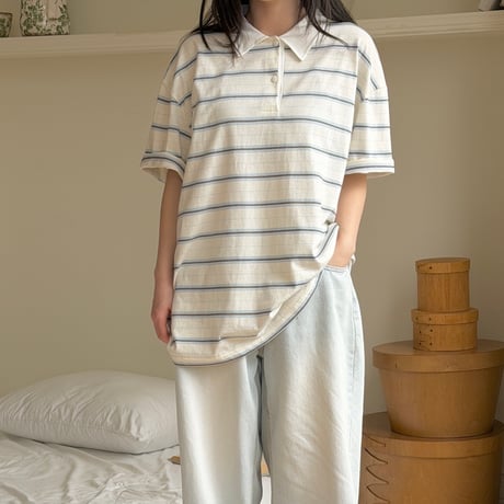 ninibello/134. adult ) Pawky collar T-shirt FREE