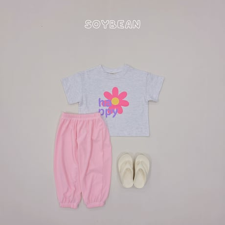 soybean/69. plan ) happy flower half t T-shirt XS-XL