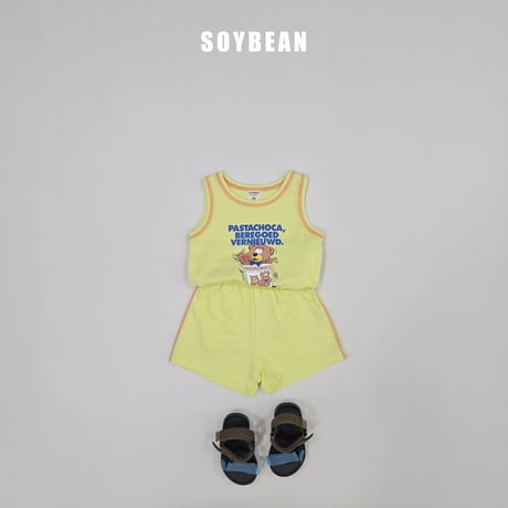 soybean/166. plan ) bear vintage updown set JS-JM