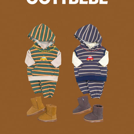 oottbebe/28. kids auto hood updown set XS(0-1Y)-XL(4-5Y)