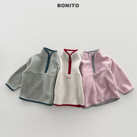 bonito/24. cotton candy two color half zipup JS-JM