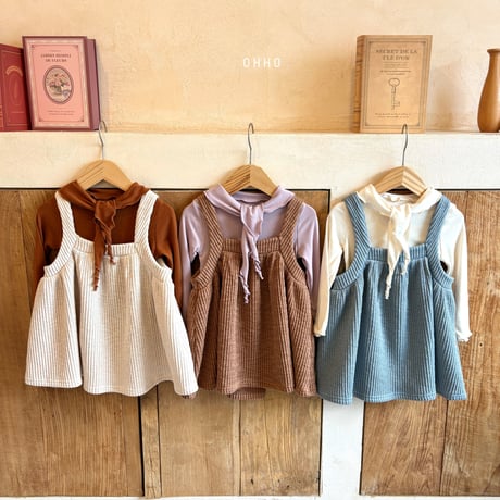 ohho/3. caramel ribbon T-shirt S-2XL
