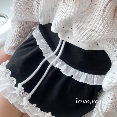 loverosie/42. lace fril kangkang skirt L-XL