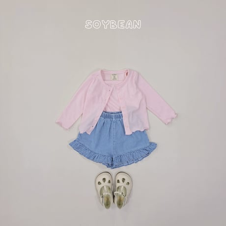 soybean/68. plan ) denim fril 3bu ( pants JS-JM