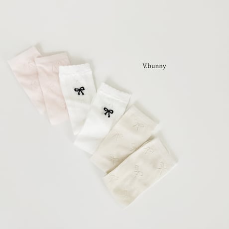 vbunny/41. shy ribbon socks set FREE