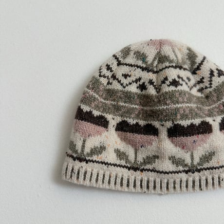 minirobe/48. Flower jacquard beanie FREE
