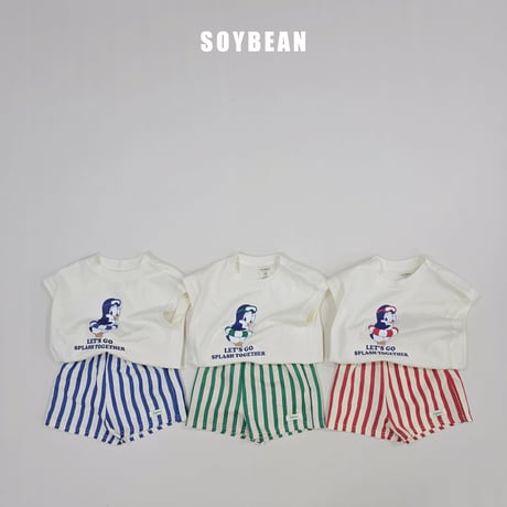 soybean/180. plan ) Penguin vacance updown set XS-XL