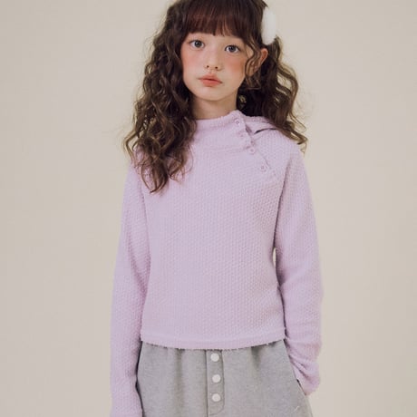 forkchips/43. runa button hood T-shirt M-XL