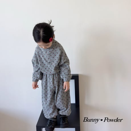 bunnypowder/92. flower half zipup S-XL