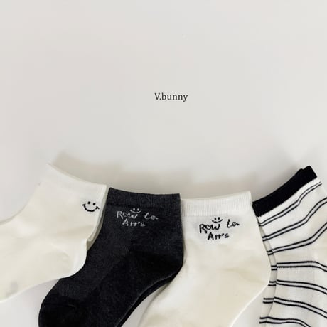 vbunny/17. low socks set S(130-150)-L(180-210)